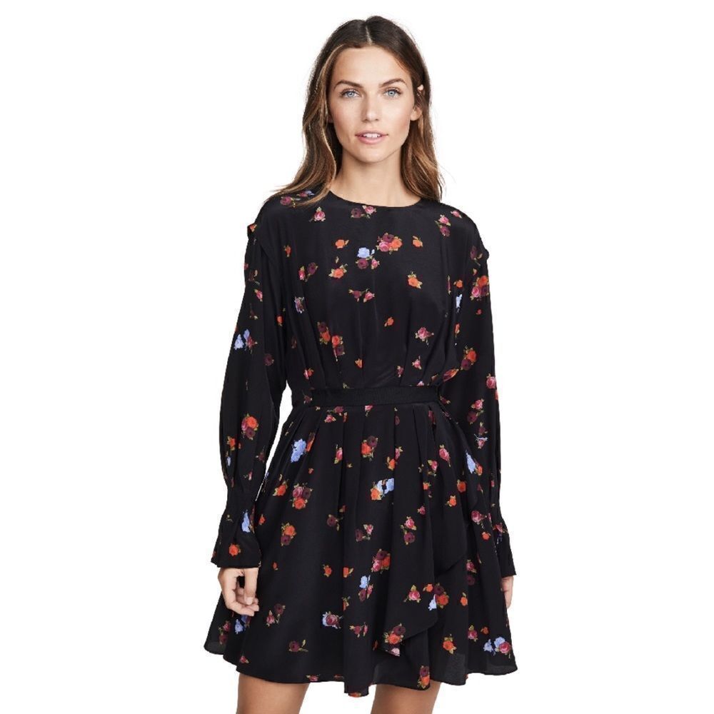 Jason Wu 100% silk Floral LONGSLEEVE DRESS